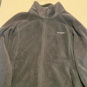 Columbia Black Fleece Zip-up Jacket size XL